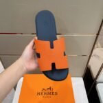 Hermes Izmir Sandals Orange/ Black For Men - Image 9