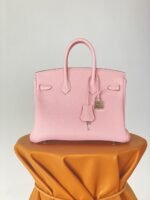 Hermes Birkin Nata Togo Leather Pink For Women Silver Toned Hardware 10in/25cm - Image 4