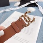 Chanel Belt With Double C Buckle Light Orange Gold Toned Hardware Women Belt - Image 2