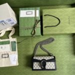Gucci Dionysus Small Shoulder Bag 10in/ 25cm Beige/ Blue GG Supreme Canvas Antique Silver Hardware For Women 499623 K9GSN 4075 - Image 3