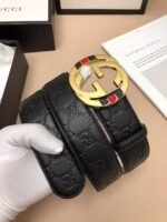 Gucci Signature Belt Black 370543 CWC1G 1000 - Image 2