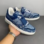 Trainer Sneaker Blue Denim For Men