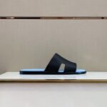 Hermes Izmir Sandals Black/ Light Blue For Men - Image 4