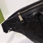 Gucci Embossed Belt Bag Black 645093 1W3CN 1000 - Image 5