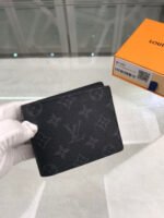 Louis Vuitton Multiple Wallet Monogram Eclipse For Men, Men's Wallet 4.5in/11.5cm LV M61695 - Image 3