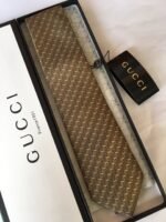 Gucci G Silk Jacquard Tie Yellow Copper GG Men Tie - Image 2