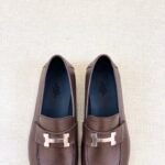 Hermes Paris Loafers Brown For Men - Image 2