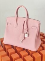 Hermes Birkin Nata Togo Leather Pink For Women Silver Toned Hardware 10in/25cm - Image 2