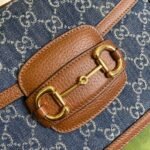 Gucci Horsebit 1955 Shoulder Bag Blue And Ivory - Image 10
