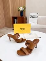 Fendi Baguette Brown Heels For Women - Image 8