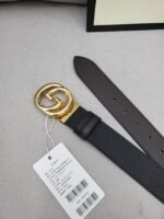 Gucci Belt With Interlocking G Buckle Black - Image 2