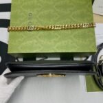 Gucci Blondie Medium Shoulder Bag 11in/ 28cm Black Gold Hardware For Women‎ 699268 UXX0G 1000 - Image 11