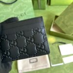 Gucci Signature Card Case Black Metal Hardware For Men 4in/10cm GG ‎473927 CWC1N 1000 - Image 2