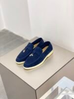 Loro Piana Summer Charms Walk Loafers Blue Fluorite For Women - FAE5444 W13O - Image 7