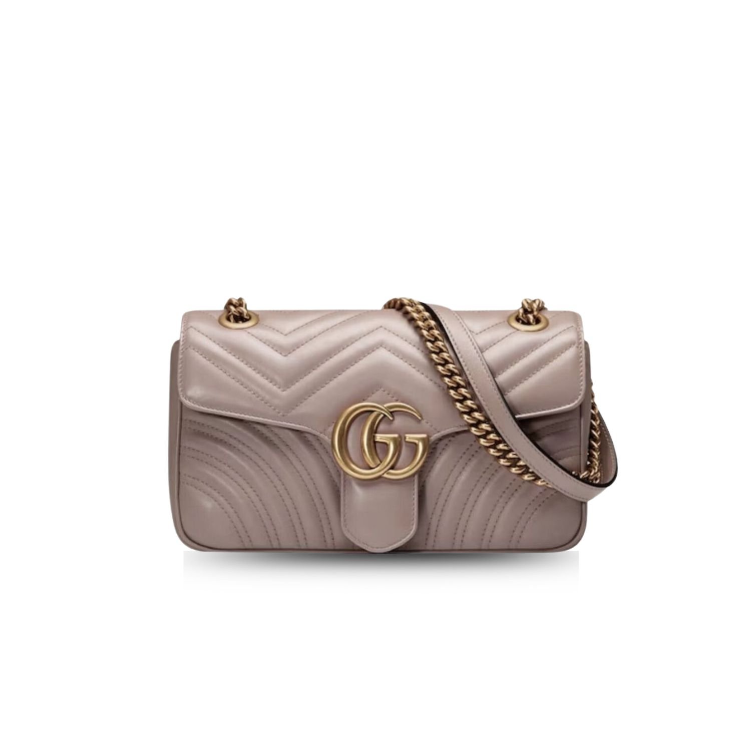 xr:d:DAGBeGYKeuI:774,j:4918355302853608616,t:24041106 Gucci GG Marmont Matelassé Shoulder Bag Dusty Pink 443497 DTDIT 5729 - Image 1