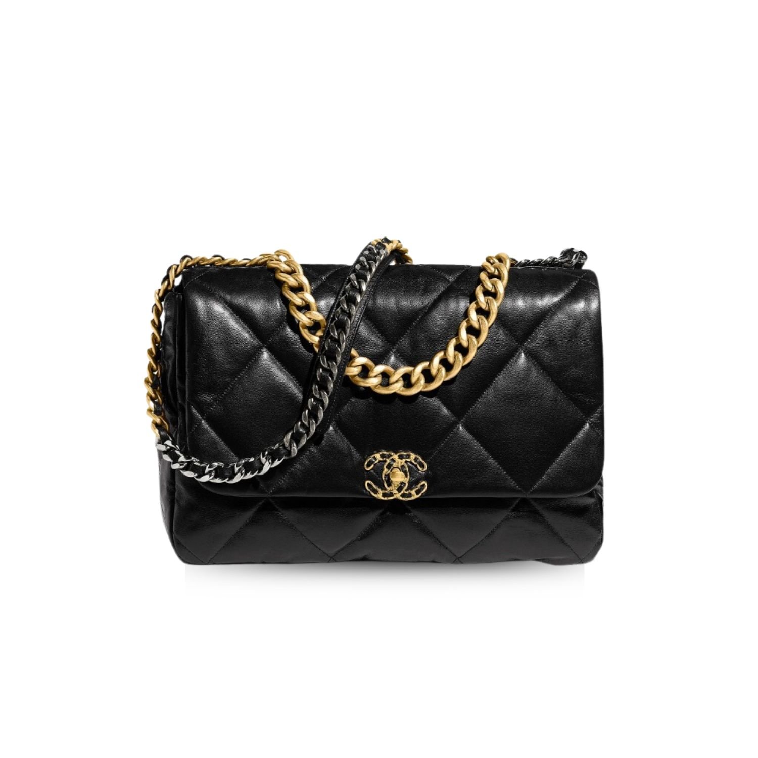 xr:d:DAGBeGYKeuI:950,j:8059616143606172554,t:24041206 Chanel 19 Maxi Handbag Black AS1162 B04852 94305 - Image 1