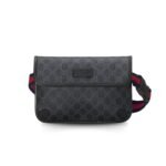 Gucci GG Black Belt Bag Black/Grey GG Supreme Canvas With Black 598113 K5RLN 1095