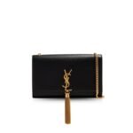 Saint Laurent Kata Medium Chain Bag Black With Tassel 354119BOW0J1000