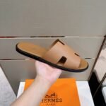 Hermes Izmir Sandals Brown For Men H041141ZH03400 - Image 8
