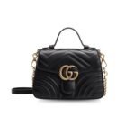 Gucci GG Marmont Mini Top Handle Bag Black 547260 DTDIT 1000