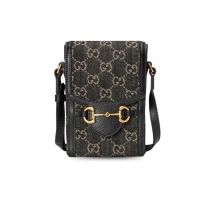 Gucci Horsebit 1955 Mini Bag Black And Ivory 625615 UN3BG 1274