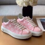 Louis Vuitton Time Out Sneaker Patent Monogram Material Pink For Women LV