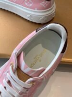 Louis Vuitton Time Out Sneaker Patent Monogram Material Pink For Women LV - Image 3