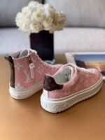 Louis Vuitton Time Out Sneaker Patent Monogram Material Pink For Women LV - Image 6