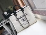 Chanel Shopping Small Tote Bag 15.2in/ 39cm White Silver Hardware For Women AS3257 - Image 2