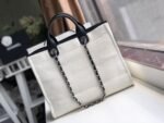 Chanel Shopping Small Tote Bag 15.2in/ 39cm White Silver Hardware For Women AS3257 - Image 3