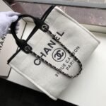 Chanel Shopping Small Tote Bag 15.2in/ 39cm White Silver Hardware For Women AS3257 - Image 5