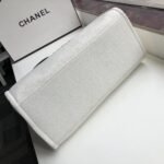 Chanel Shopping Small Tote Bag 15.2in/ 39cm White Silver Hardware For Women AS3257 - Image 9