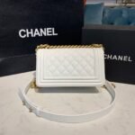 Chanel Small Boy Handbag White A67085 - Image 7