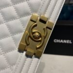 Chanel Small Boy Handbag White A67085 - Image 8