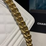 Chanel Small Boy Handbag White A67085 - Image 9
