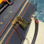 Louis Vuitton Speedy Bandouliere 25 Top Handle Bag 9.8in/ 25cm Navy Blue Monogram Empreinte Gold Hardware For Women - Image 7