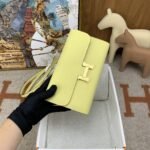 Hermes Constance Long Togo Wallet Yellow, Gold Toned Hardware Bag For Women, Women's Handbags, Shoulder Bags 8.1in/21cm - Image 6