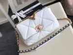 Chanel 19 HandBag White AS1160 - Image 5