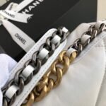 Chanel 19 HandBag White AS1160 - Image 9
