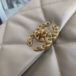 Chanel 19 Flap Bag Crossbody 10.1in/ 26cm Beige For Women - Image 7