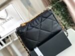 Chanel 19 Crossbody Bag 10.1in/ 26cm Black Gold Hardware For Women AS1160 - Image 6