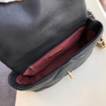 Chanel 19 Crossbody Bag 10.1in/ 26cm Black Gold Hardware For Women AS1160 - Image 9