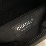 Chanel Boy Medium Crossbody Bag 9.8in/ 25cm Black Silver Hardware For Women - Image 16