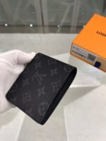 Louis Vuitton Multiple Wallet Monogram Eclipse For Men, Men's Wallet 4.5in/11.5cm LV M61695 - Image 7