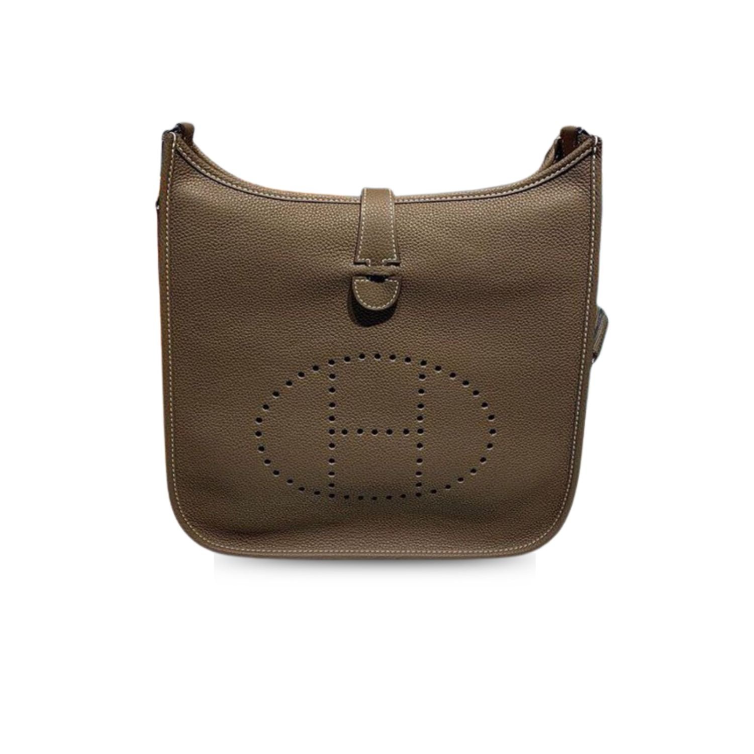 12-1.jpg Hermes Evelyne III GM Bag Brown - Image 1