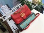 Gucci Marmont Small Matelassé Shoulder Bag Hibiscus Red 443497 DTDIT 6433 - Image 2