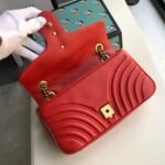 Gucci Marmont Small Matelassé Shoulder Bag Hibiscus Red 443497 DTDIT 6433 - Image 8