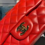 Chanel Flap Bag Mini Crossbody 7.8in/ 20cm Red Gold Hardware For Women A69900 - Image 10