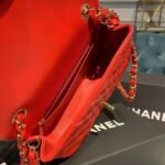 Chanel Flap Bag Mini Crossbody 7.8in/ 20cm Red Gold Hardware For Women A69900 - Image 8