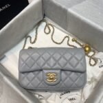 Chanel Flap Bag With CC Ball On Strap Grey AS1787 - Image 5
